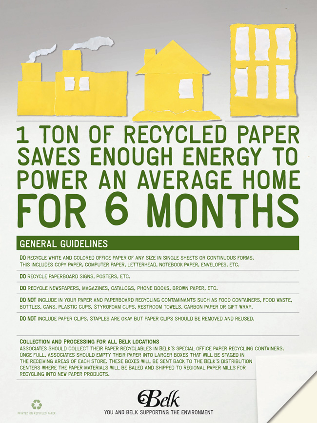 Belk Internal Recycling Poster Campaign