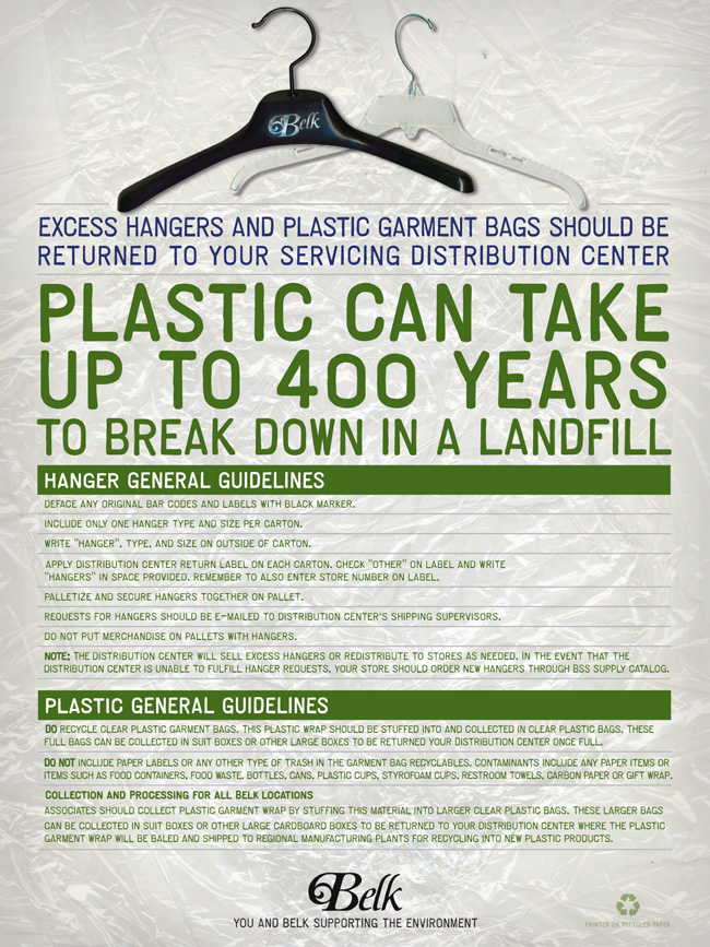 Belk Internal Recycling Poster Campaign